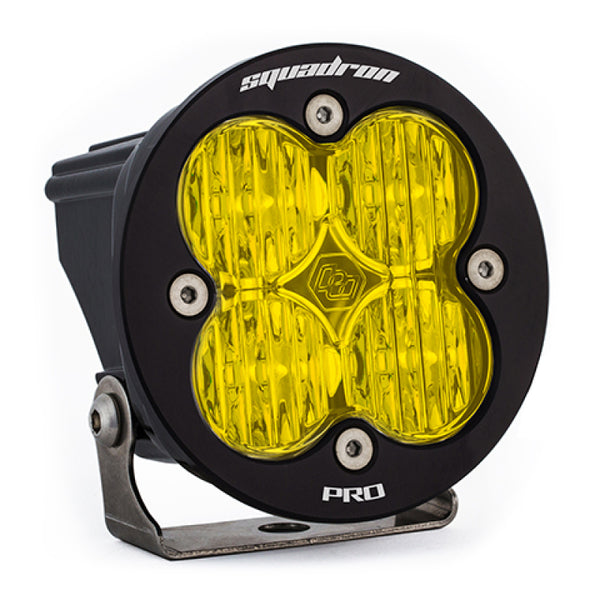 Baja Designs Squadron Pro Black Wide Cornering Pattern LED Light Pod - Amber
