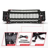 ANZO 21-23 Ford F150 Black Housing Full LED Light Tube Front Grille