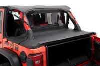 Bestop 18-26 Jeep Wrangler JL 4-Door Header Safari Cable Style Bikini (Black Diamond)