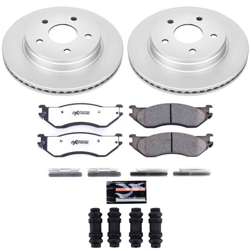 Power Stop 04-06 Dodge Durango Front Z36 Coated Truck & Tow Brake Kit