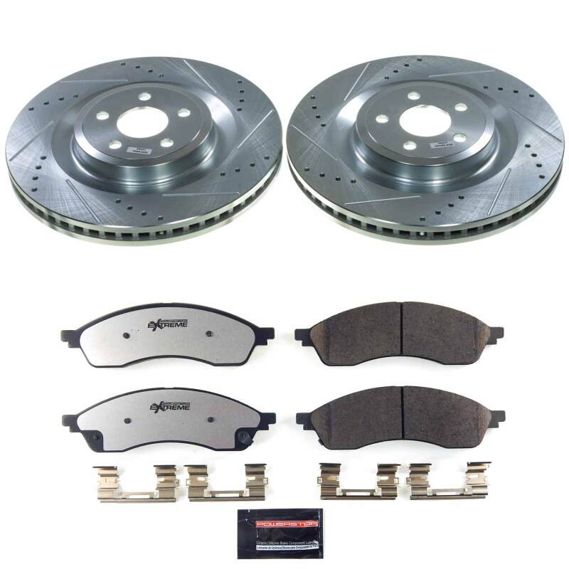 Power Stop 21-24 Ford Edge Front Z36 Truck & Tow Brake Kit