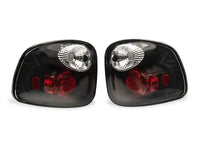 Raxiom 97-00 Ford F-150 Flareside Axial Series Altezza Style Tail Lights- Black- Clear Lens