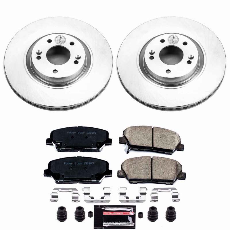 Power Stop 11-15 Kia Optima Front Z23 Coated Brake Kit