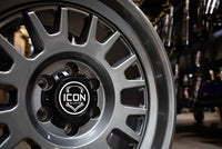 ICON Anza 17x8.5 5x5 -6mm Offset 4.5in BS 71.5mm Hub Bore Gun Metal Wheel