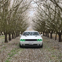 Oracle 08-14 Dodge Challenger LED Projector Headlight Halo Kit - Green