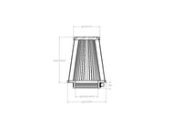 aFe POWER Universal Clamp-On Air Filter w/ D2 Dura-Dry Media - 3in F x 5in B x 3-1/2in T x 6in H