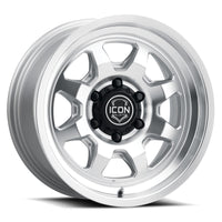 ICON Nuevo 17x8.5 / 6x5.5 / 25mm / 5.75in BS Silver Machined Wheel