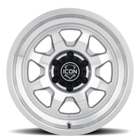 ICON Nuevo 17 X 8.5 6 X 5.5 0mm Offset 4.75in BS Silver Machined