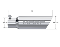 MBRP Universal Tip 3in O.D. Dual Wall Angled 2 inlet 12 length