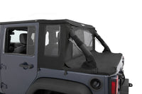 Bestop 07-18 Jeep Wrangler JK 4-Door Halftop Soft Top (Premium Black Twill)