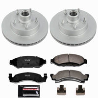 Power Stop 87-93 Ford E-150 Econoline Front Z23 Coated Brake Kit