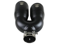 aFe Takeda 2.5in 304 Stainless Steel Clamp-on Exhaust Tip Driver Side 2.5in Inlet 4inDual-Black