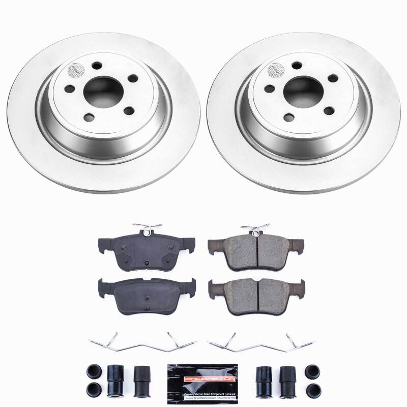 Power Stop 22-24 Ford Edge Rear Z23 Coated Brake Kit