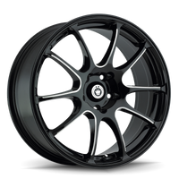 Konig Illusion 17x7 5x114.3 ET40 Black/Ball Cut Machine