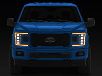 Raxiom 18-20 Ford F-150 CXR Series LED Headlights with Amber DRL- Black Housing- Clear Lens