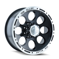 ION Type 174 15x10 / 6x139.7 BP / -38mm Offset / 106mm Hub Black/Machined Wheel