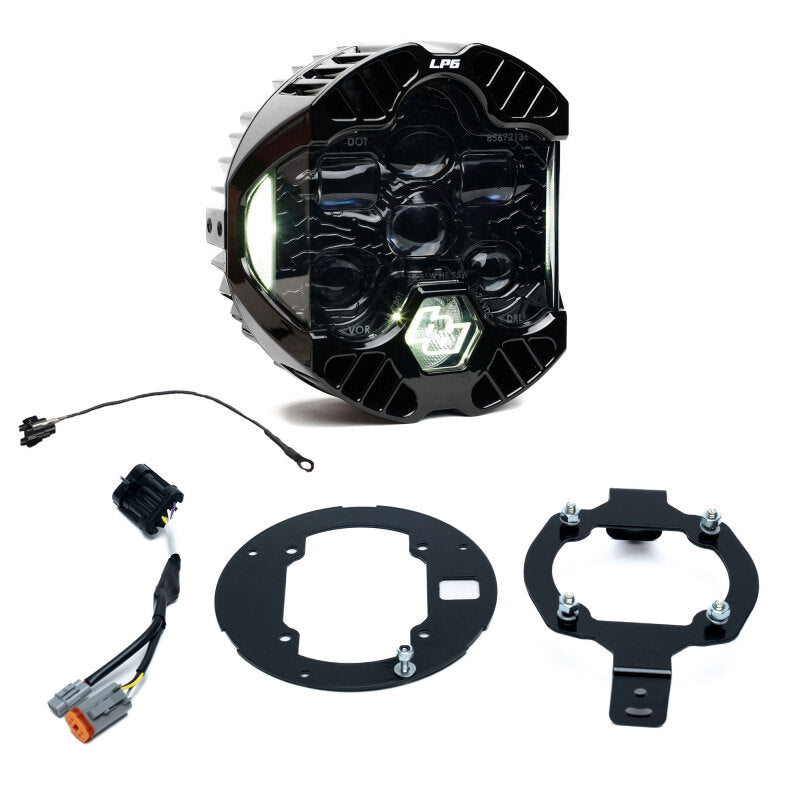 Baja Designs Harley D 22+ Low Rider ST- No Cut- DOT LP6 LED Headlight Kit DRL - White