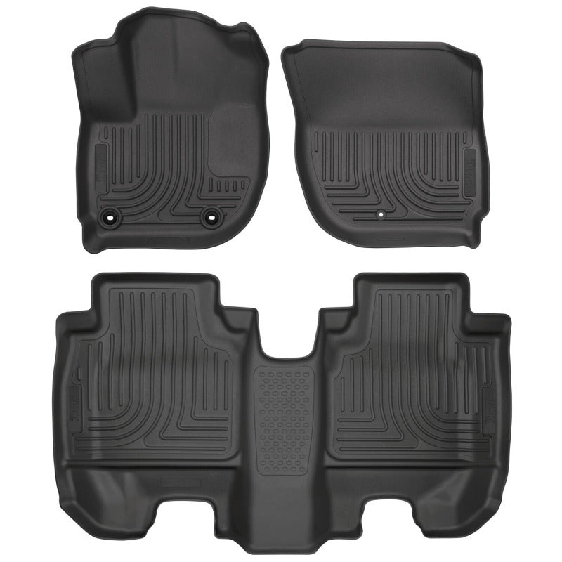 Husky Liners 16-22 Honda HR-V WeatherBeater Front & 2nd Row Floor Liners - Black