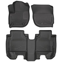 Husky Liners 16-22 Honda HR-V WeatherBeater Front & 2nd Row Floor Liners - Black