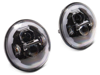 Raxiom 07-18 Jeep Wrangler Axial Series 7-Inch LED Headlights w DRL/ Black Housing - Clear Lens