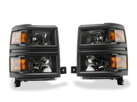 Raxiom 14-15 Chevrolet Silverado 1500 OE Style Headlights/ Black Trim- Black - Clear Lens