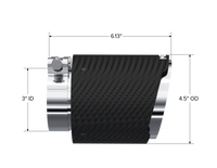 MBRP Universal Carbon Fiber Dual Wall Tip 4.5in OD/3in Inlet/6.13in L
