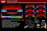 Oracle 15-23 Dodge Challenger Dynamic Surface Mount Headlight Halo Kit -