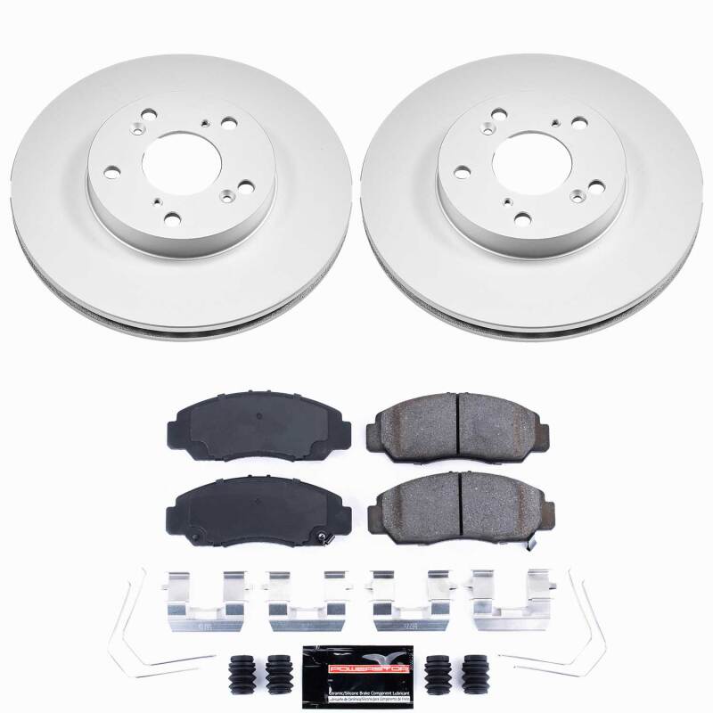Power Stop 06-11 Honda Civic Front Z23 Coated Brake Kit