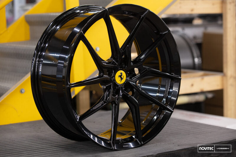 Vossen x Novitec NF8 22x12in - 5x114.3 BP - ET33 - Gloss Black Ferrari 488 / F8 Rear Wheel