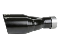 aFe Takeda 304 Stainless Steel Clamp-on Exhaust Tip Black 2-1/2ininlet x 3-1/2in Outlet X 12in L