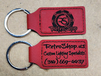 RetroShop Leather Keychain