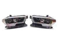 Raxiom 16-23 Toyota Tacoma Axial Series OE Replacement Headlights- Black Housing- Clear Lens