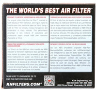 K&N Uni Chrome Oval Tapered Filter 2.125in FlgID x 4inB OL x 3inB OW x 3inT OL x 2inT OW x 2.75in H