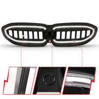 ANZO 19-22 BMW 3 Series Black Housing Full LED Front Grille w/ Initiation & Running Light