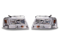 Raxiom 04-08 Ford F-150 Axial Series Projector Headlights- Chrome Housing- Clear Lens