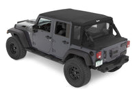 Bestop 07-18 Jeep Wrangler JK 4-Door Halftop Soft Top (Premium Black Twill)