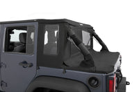 Bestop 07-18 Jeep Wrangler JK 4-Door Halftop Soft Top (Premium Black Twill)