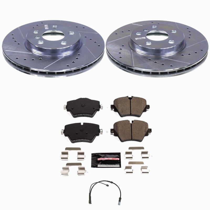 Power Stop 22-24 Mini Cooper Front Z23 Evolution Brake Kit