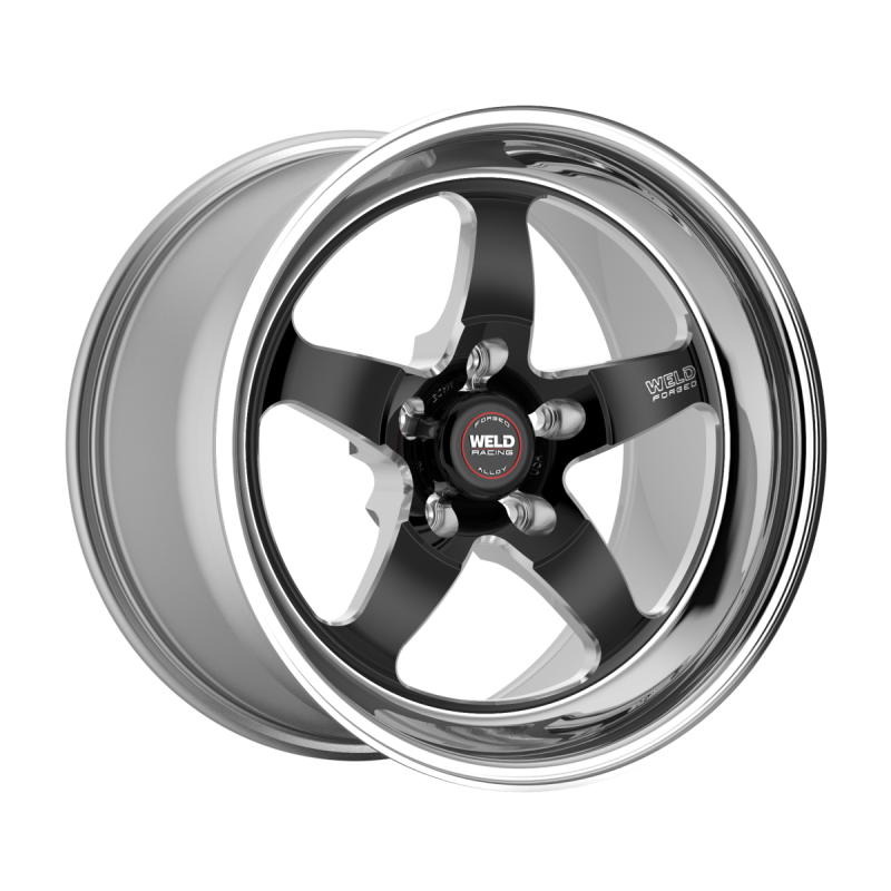 Weld S71 18x9 / 5x114.3 / 6.7 BS / 3.18 HB - Black Center - Polished Shell - Non-BL Wheel
