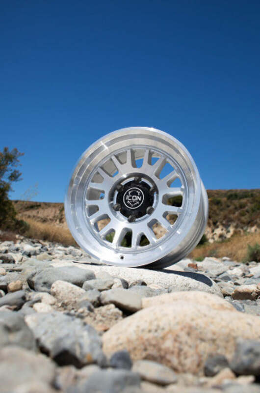 ICON Anza 17x8.5 / 6x5.5 / 25mm / 5.75in BS Silver Machined Wheel