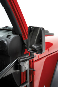Bestop 87-95 Jeep Wrangler YJ / 97-06 Wrangler TJ Door Mirror Set (Black Cast Aluminum)