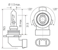 Hella Bulb 9012LL/HIR2 12V 55W PX22d