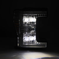 AlphaRex 17-19 Ford F-250/350/450/550 Super Duty NOVA-Series LED Proj Headlights Chrome w/SS & SBDRL