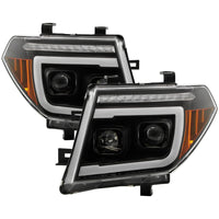 Spyder 05-08 Nissan Frontier/05-07 Pathfinder Projector Headlights - BLK (PRO-YD-NF05V2SI-SEQGR-BK)