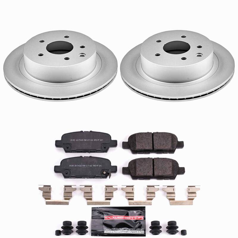 Power Stop 11-25 Nissan LEAF Rear Z23 Coated Brake Kit