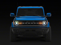 Raxiom 21-26 Ford Bronco LED Halo Headlights with White Backlight- Black Housing- Clear Lens
