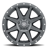 ICON Rebound 20x9 / 6x5.5 / 16mm / 5.625in BS Satin Black Wheel