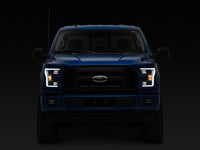 Raxiom 15-17 Ford F-150 Projector Headlights with LED Accent- Chrome Housing- Clear Lens