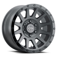 ICON Compression 18x9 / 5x5 / -12mm / 4.5in BS Double Black Wheel