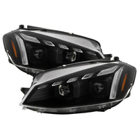 Spyder 18-21 VW Golf MK7.5 Projector Headlights - Black (PRO-YD-VG18SI-SBGR-BK)